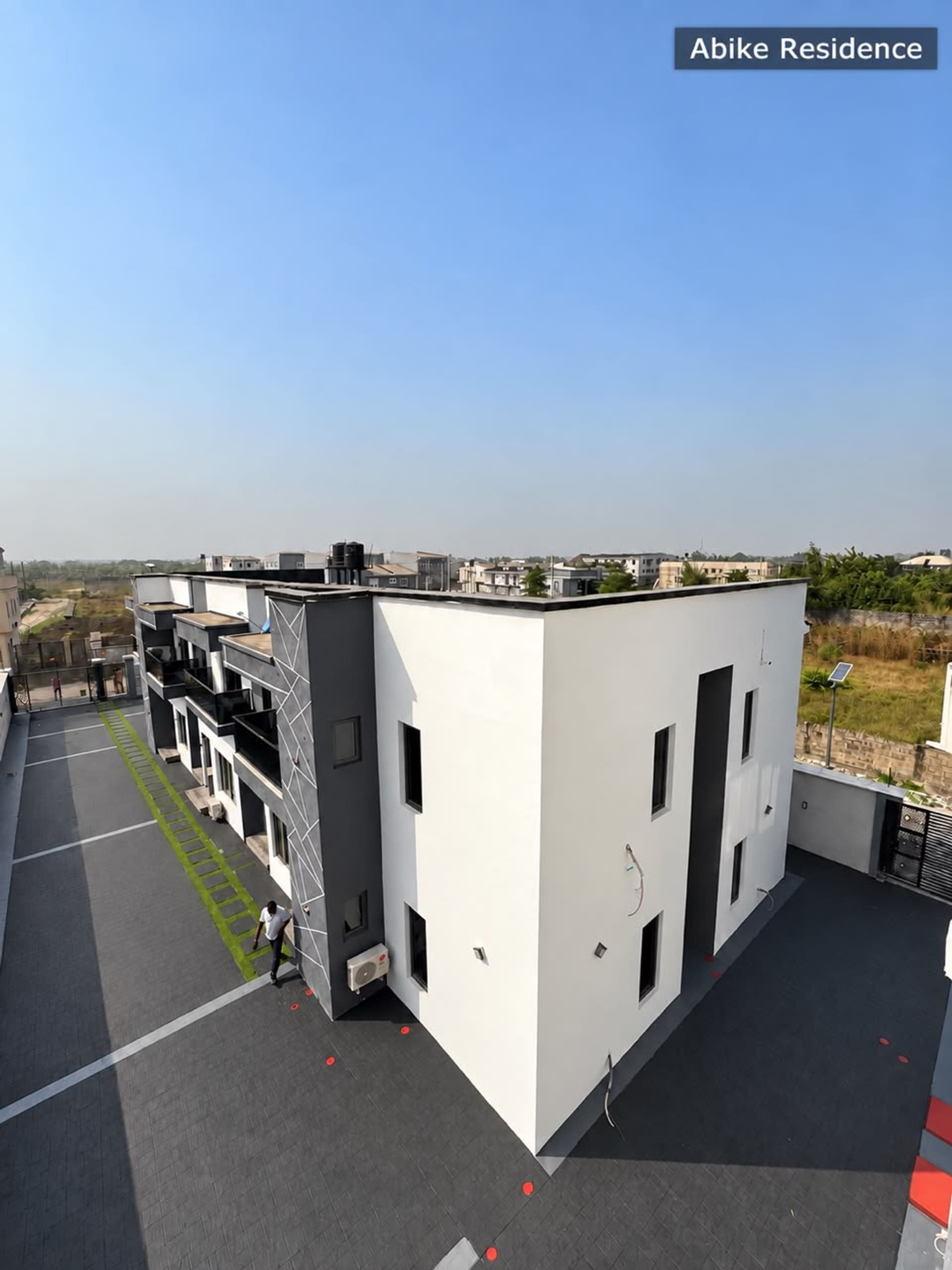 Aerial view of the property compound